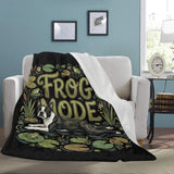 Frog Mode Boston Terrier Dog Frog Legs Ultra-Soft Micro Fleece Blanket .
