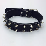 Large Spiked Studded PU Leather Dog Collar