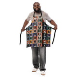 Pop Art Style Colored Boston Terriers Modern Tiles Pattern Apron .