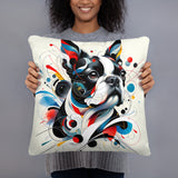 Abstract Terrier Art Basic Pillow