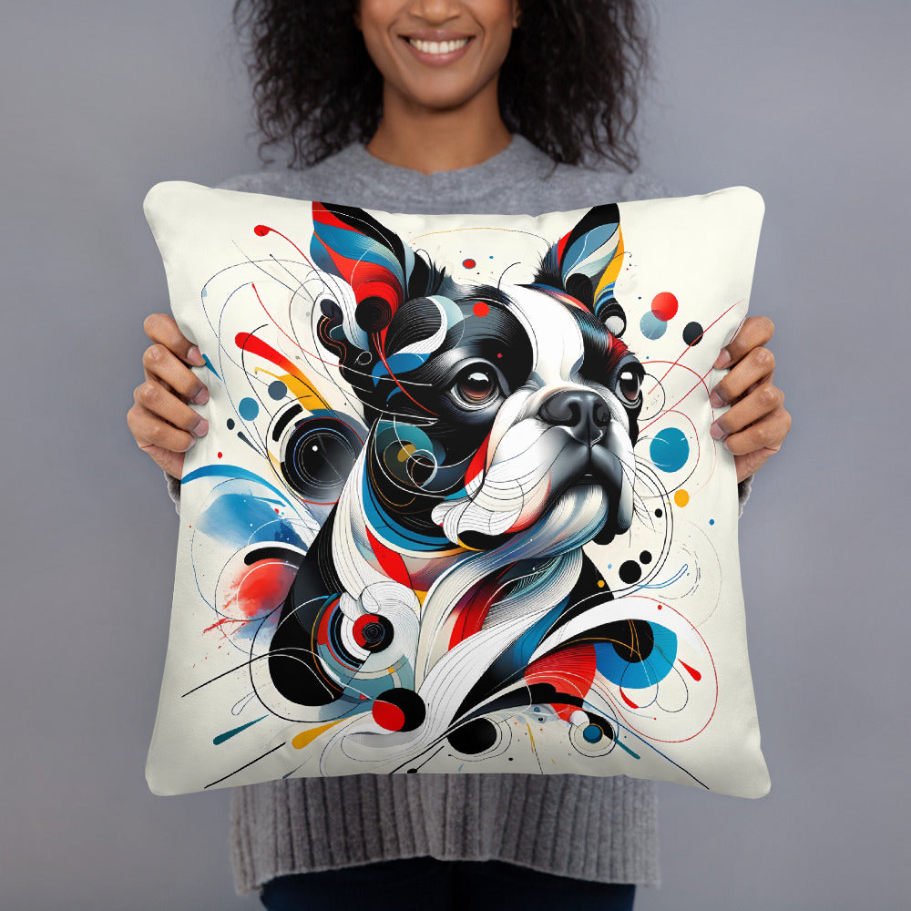 Abstract Terrier Art Basic Pillow