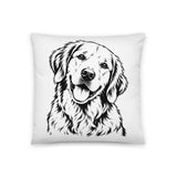 Golden Retriever Head Tilt Pillow . 18″×18″