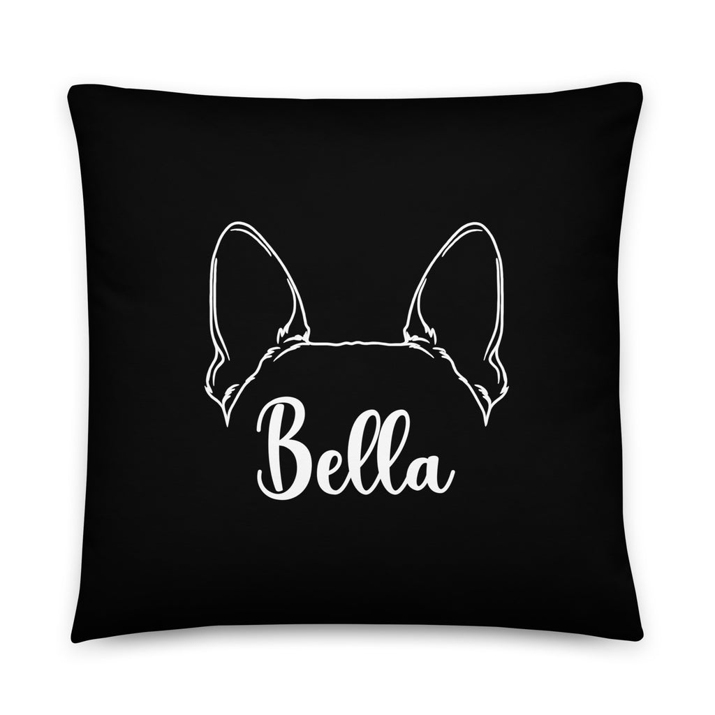 Ears With Boston Terrier Name - Custom Basic Pillow