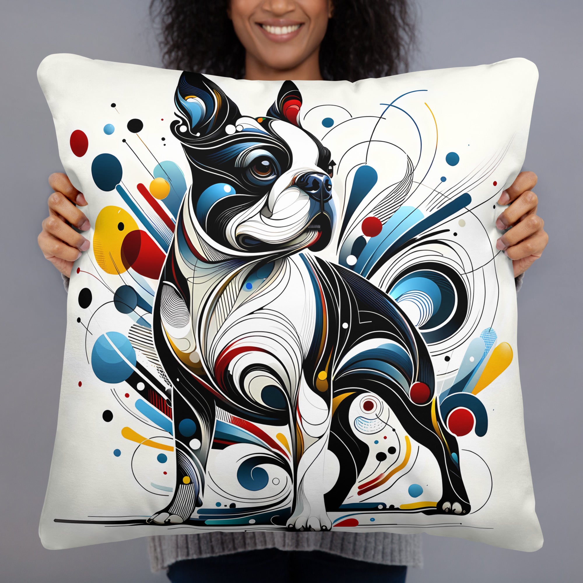 Abstract Terrier Art 02 Basic Pillow
