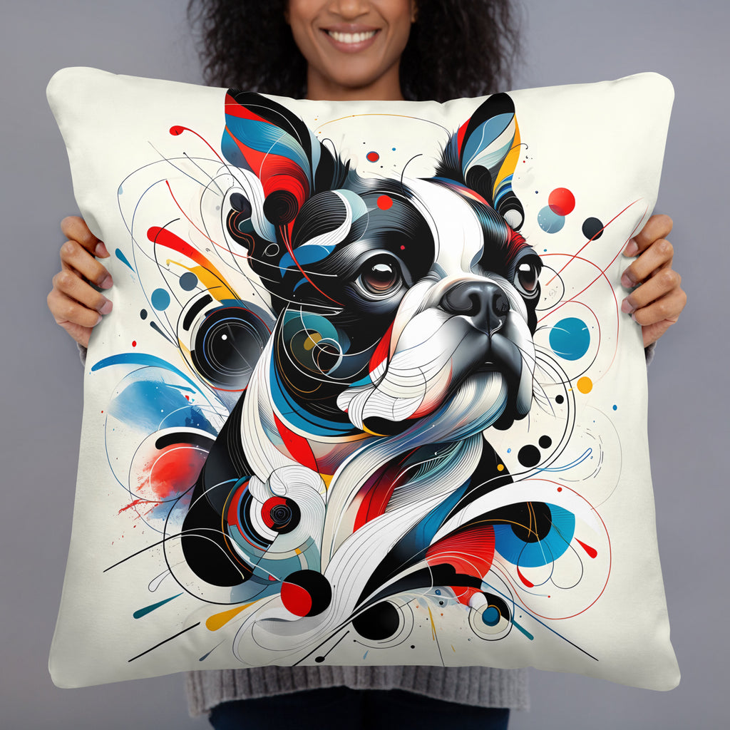 Abstract Terrier Art Basic Pillow