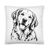 Golden Retriever Head Tilt Pillow . 22″×22″