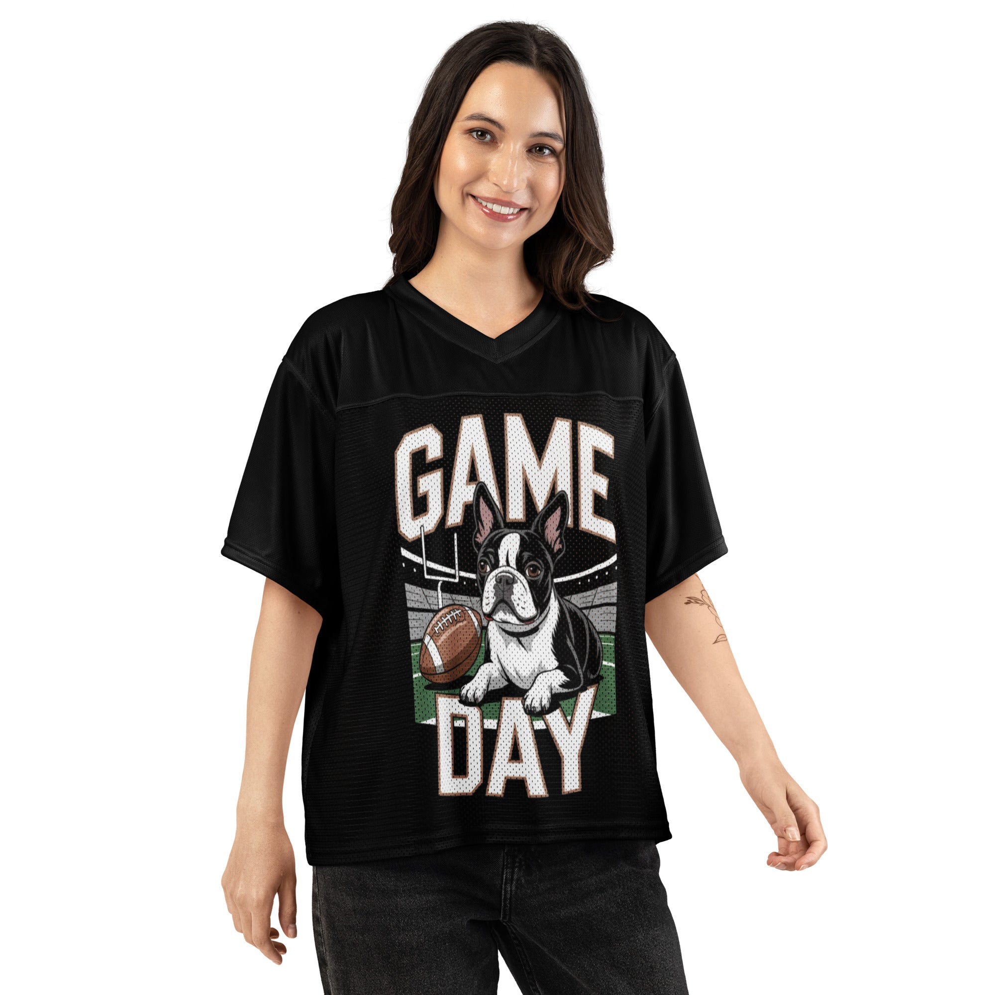 Game Day Dog Boxy Football Jersey .