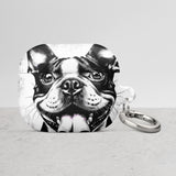 Grungy Boston Terrier Dog Smiling Case for AirPods®