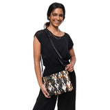 Boston Terrier Dogs Crowd Crossbody Bag .