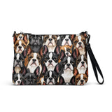 Boston Terrier Dogs Crowd Crossbody Bag . Default Title