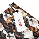 Boston Terrier Dogs Crowd Crossbody Bag .