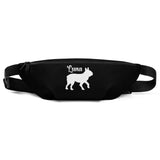 Custom Name with Boston Terrier Silhouette Fanny Pack - Black