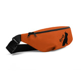 Custom Name with Boston Terrier Silhouette Fanny Pack - Orange