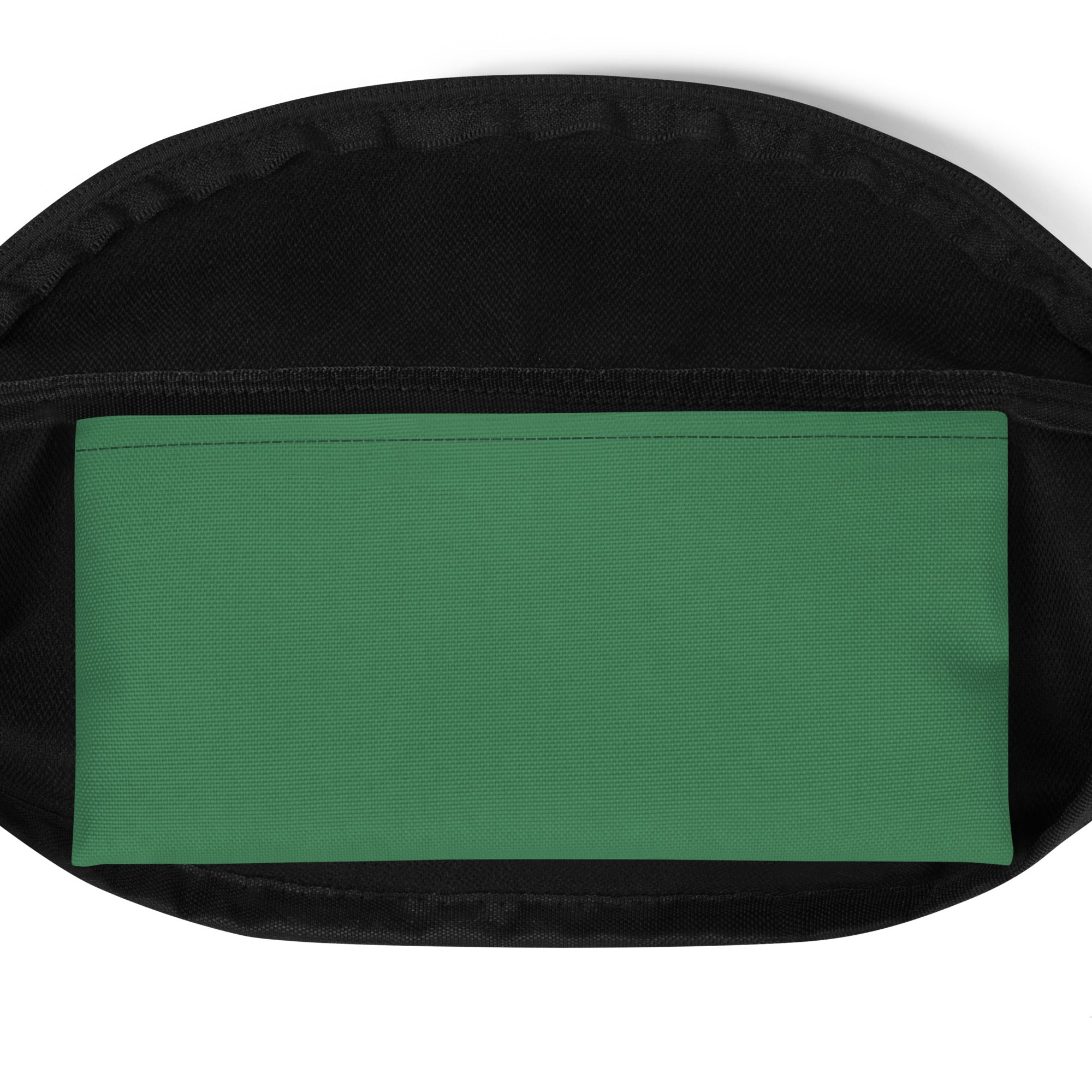 Custom Name with Boston Terrier Silhouette Fanny Pack - Green
