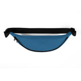 Custom Name with Boston Terrier Silhouette Fanny Pack - Ocean Blue