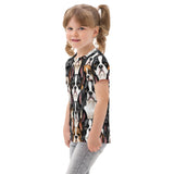 Boston Terrier Dogs crowd Kids Cotton Crew Neck T-Shirt .