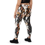 Boston Terrier Dogs Crowd Leggings .