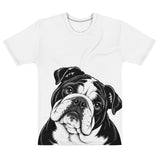 English Bulldog Head Tilt T-Shirt .