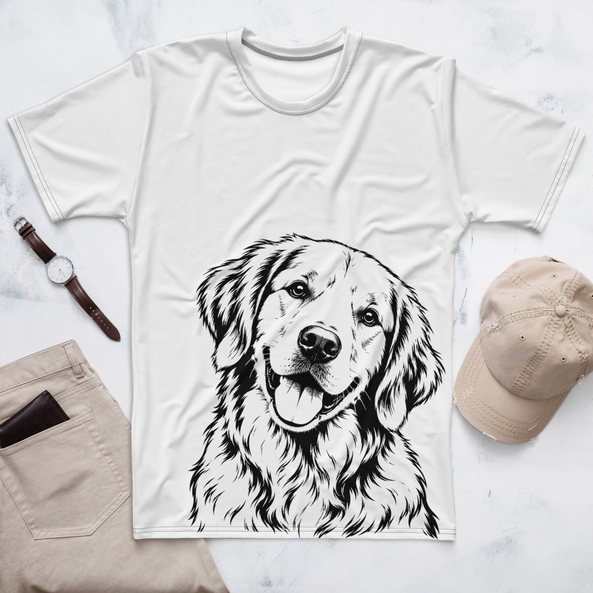 Golden Retriever Head Tilt T-Shirt .