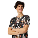 Boston Terrier Dogs Crowd Men's T-Shirt .