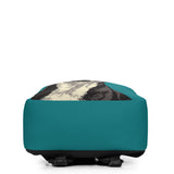 Too Cool Boston Terrier Dog Minimalist Backpack - Teal .