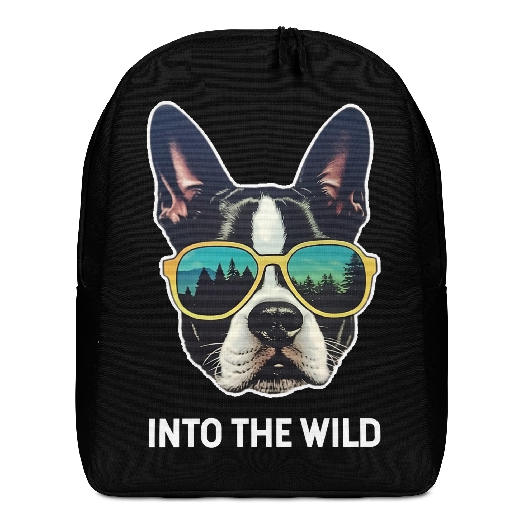 Into The Wild Boston Terrier Minimalist Backpack