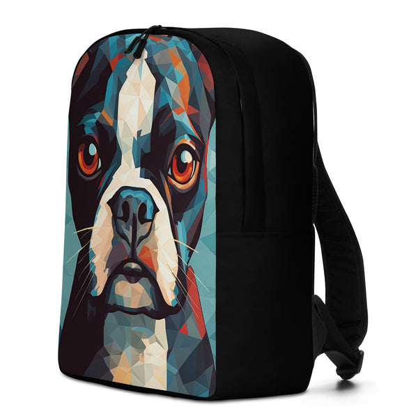 Geometrical - Boston Terrier Dog Minimalist Backpack