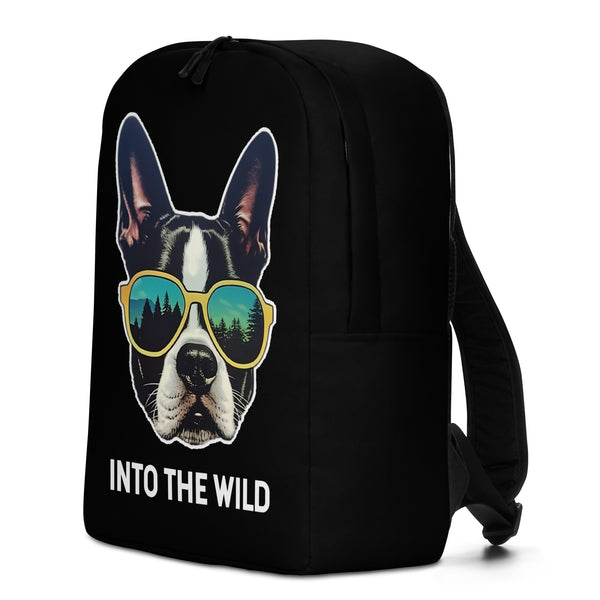 Into The Wild Boston Terrier Minimalist Backpack