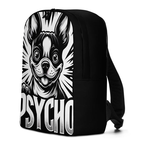 Psycho Boston Terrier Dog Minimalist Backpack