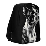 Line Art Boston Terrier Dog Minimalist Backpack