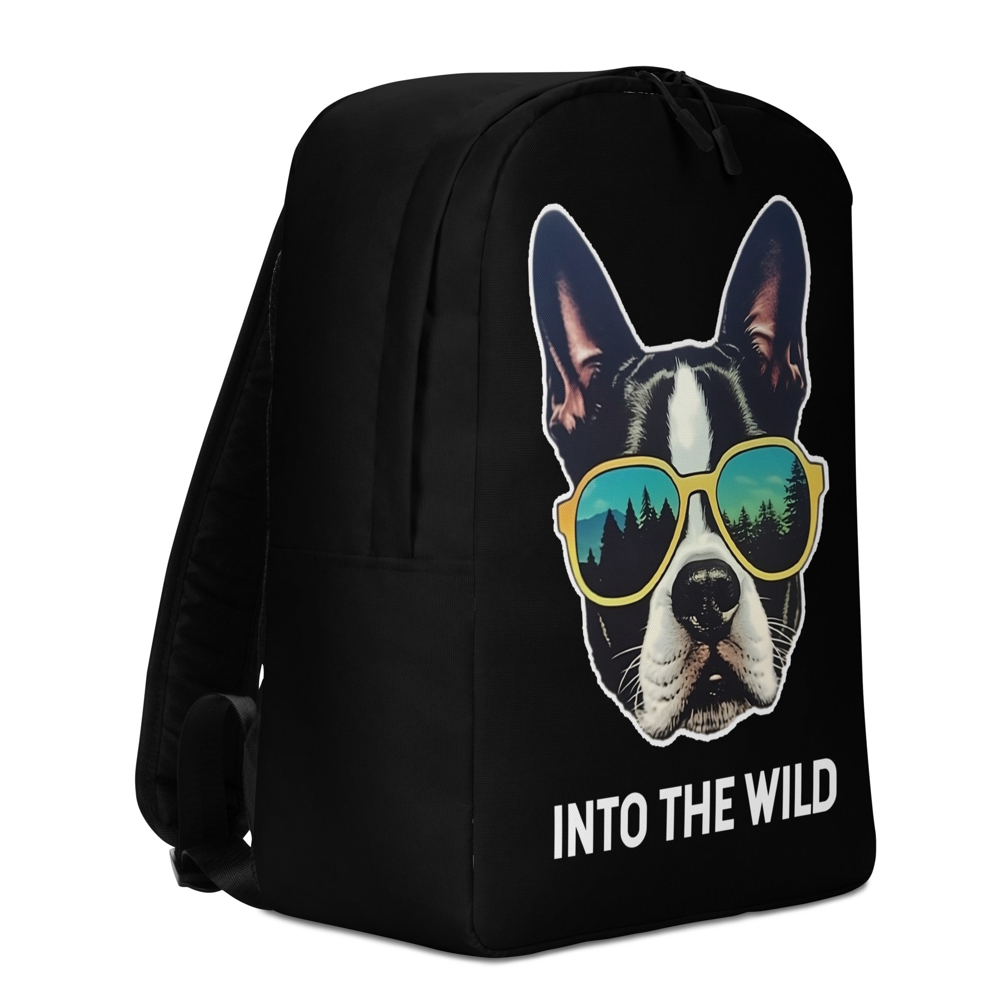 Into The Wild Boston Terrier Minimalist Backpack