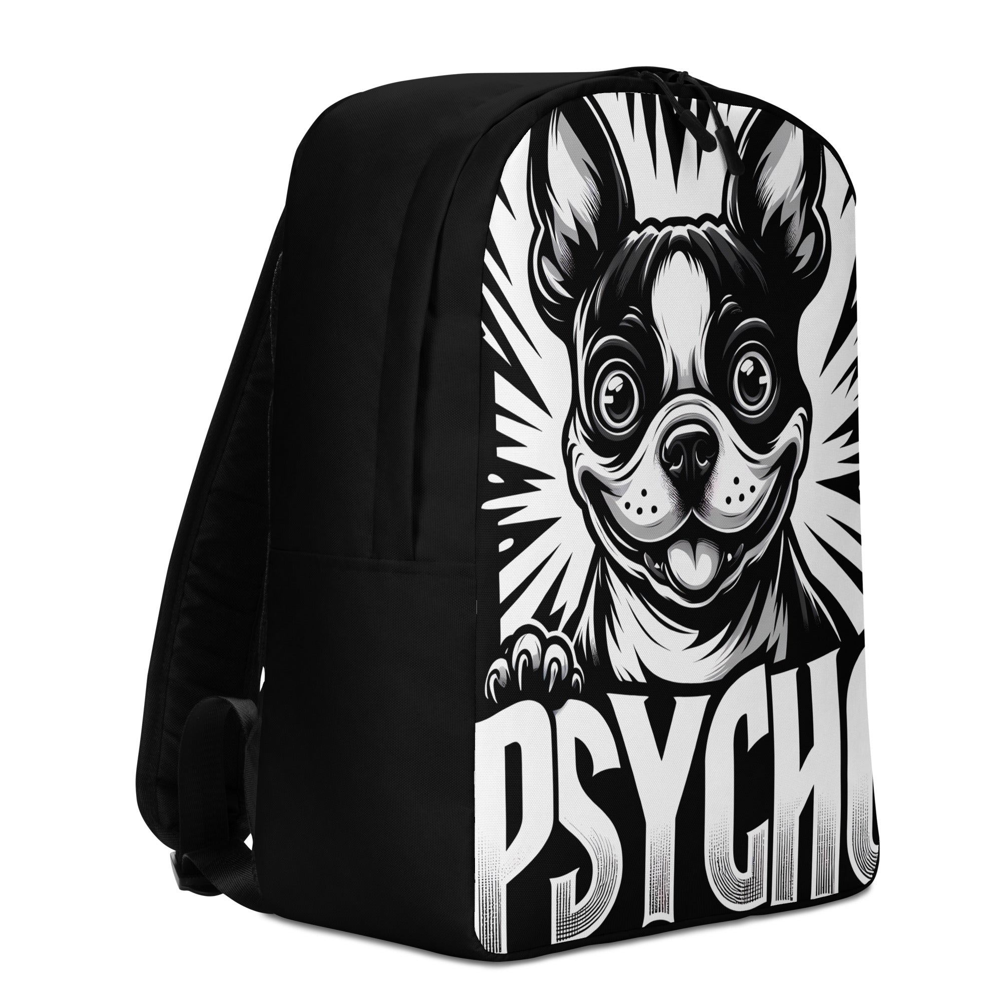 Psycho Boston Terrier Dog Minimalist Backpack