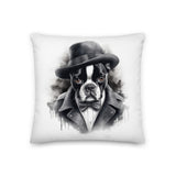 Boston Terrier Gentleman on Premium Pillow