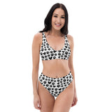 Dog Paws and Hearts Recycled High-Waisted Bikini