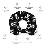 Boston Terrier Dog Heads Recycled Scrunchie .