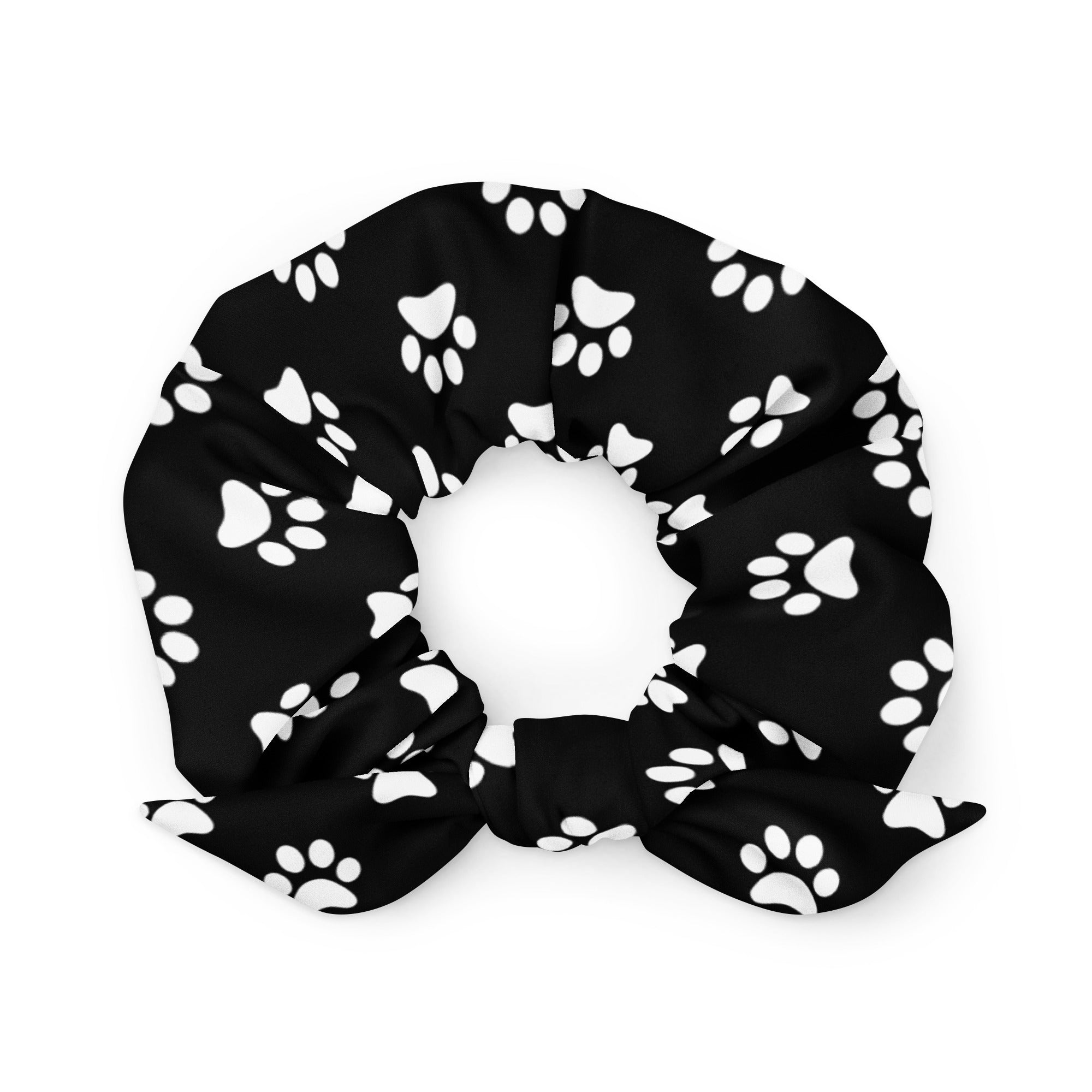 Paw Prints Recycled Scrunchie . Default Title