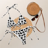 Paws and Hearts Print Recycled String Bikini