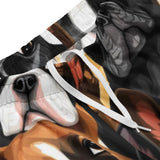 Boston Terrier Dogs Crowd Unisex Mesh Shorts .