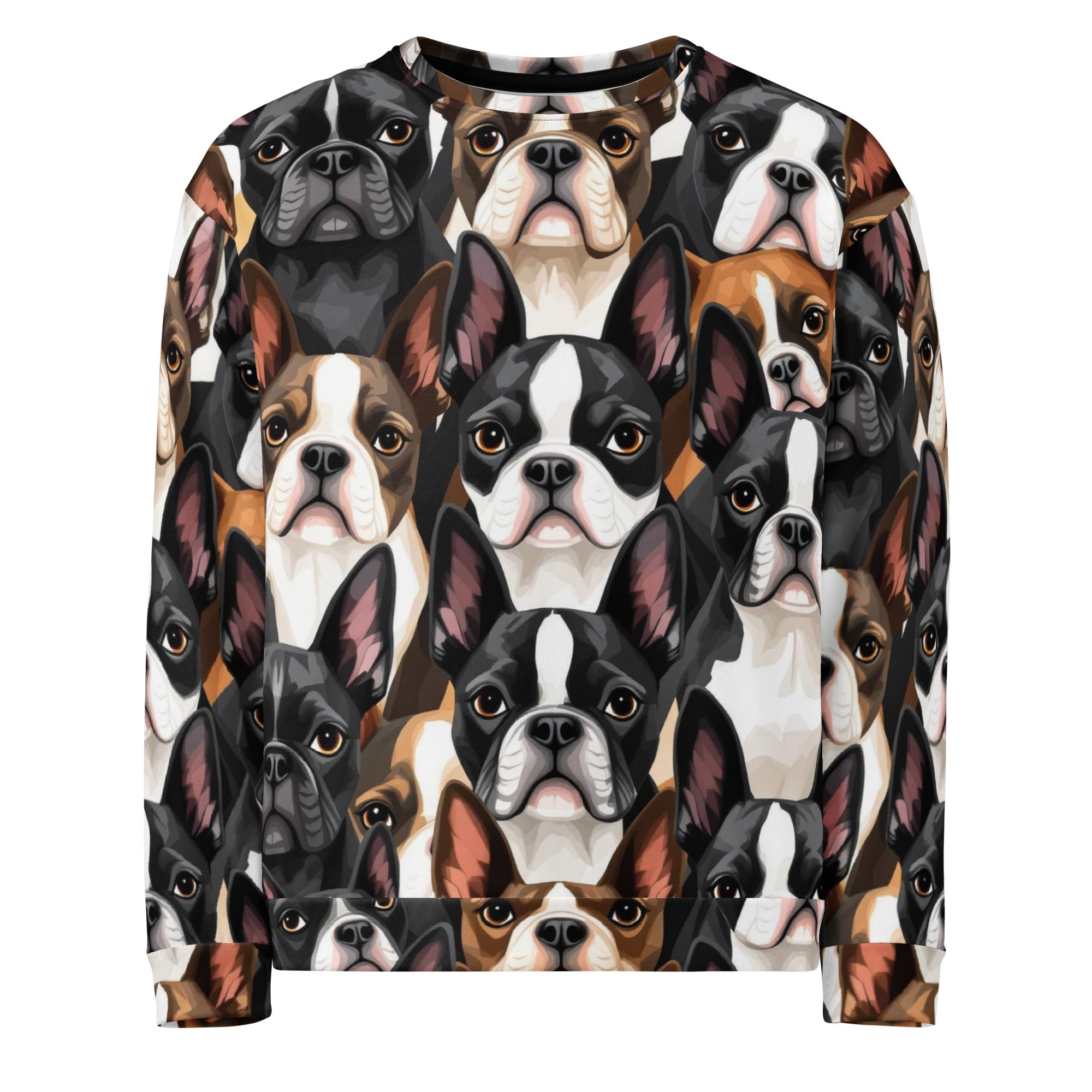 Boston Terrier Dogs Crowd Unisex Sweatshirt . 6XL