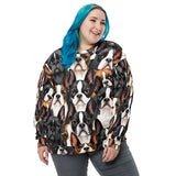 Boston Terrier Dogs Crowd Unisex Sweatshirt .