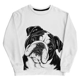 English Bulldog Head Tilt Unisex Sweatshirt . 6XL
