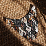 Boston Terrier Dogs Crowd Recycled V-cut Bikini Bottom . 6XL