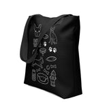 Boston Terrier Doodle Dog Lover Tote Bag .