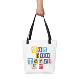 1970s British Punk Ransom Note Boston Terrier Tote Bag – Vintage Dada Collage Dog Lover Tote Bag .