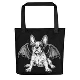 Bat-Winged Boston Terrier Dog Tote Bag