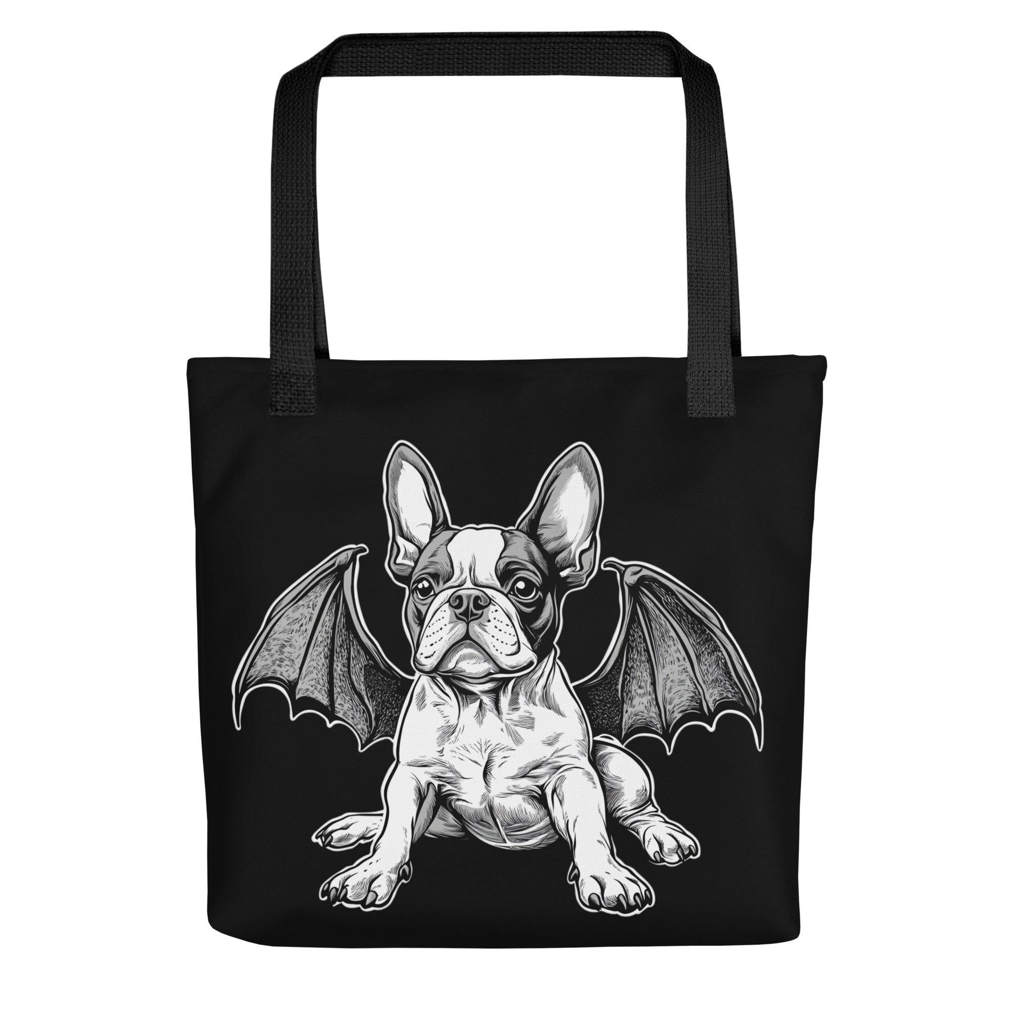 Bat-Winged Boston Terrier Dog Tote Bag