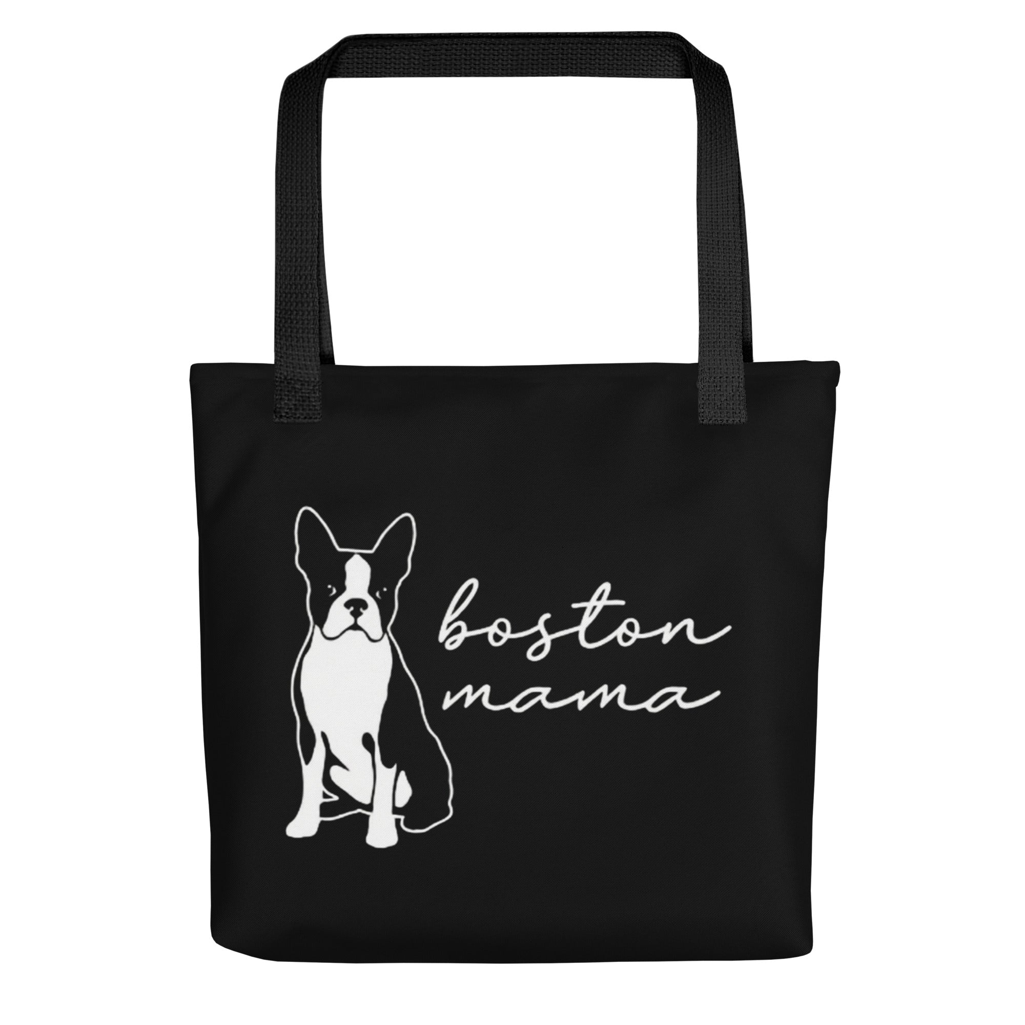 Boston Mama Tote Bag . Black
