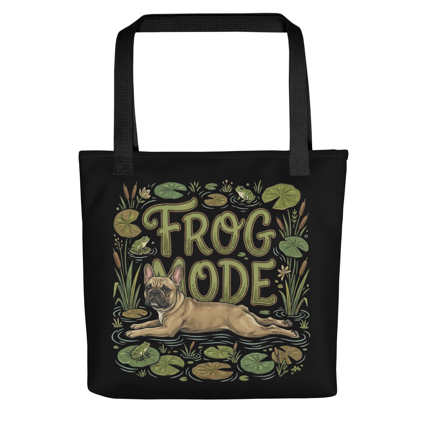 Frog Mode French Bulldog Tote Bag . Default Title