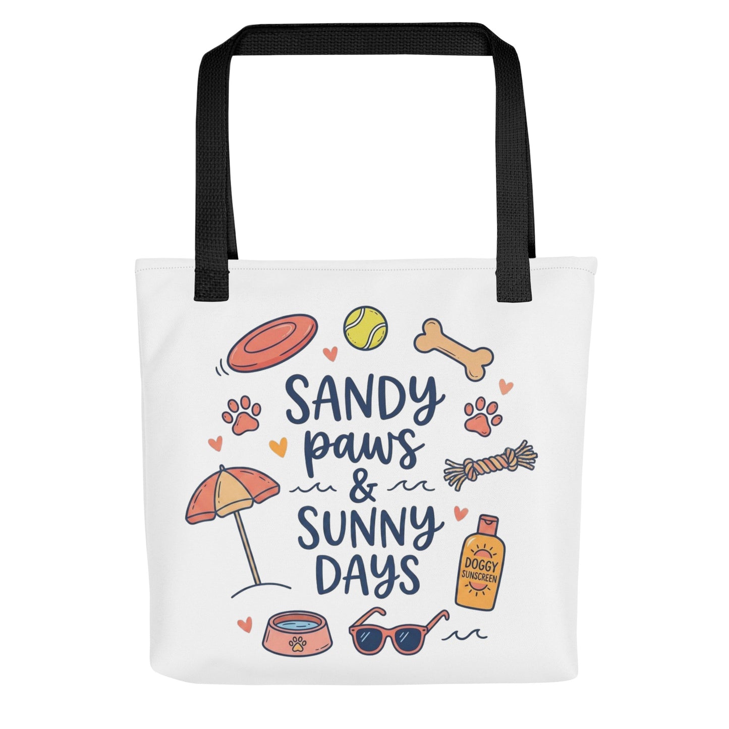Sandy Paws & Sunny Days Tote Bag . Default Title