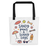 Sandy Paws & Sunny Days Tote Bag . Default Title